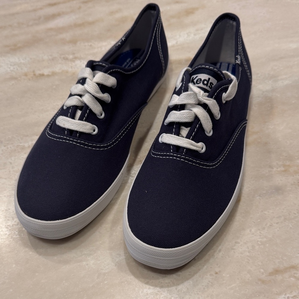 Keds Dark Blue Canvas Shoes with White Accents